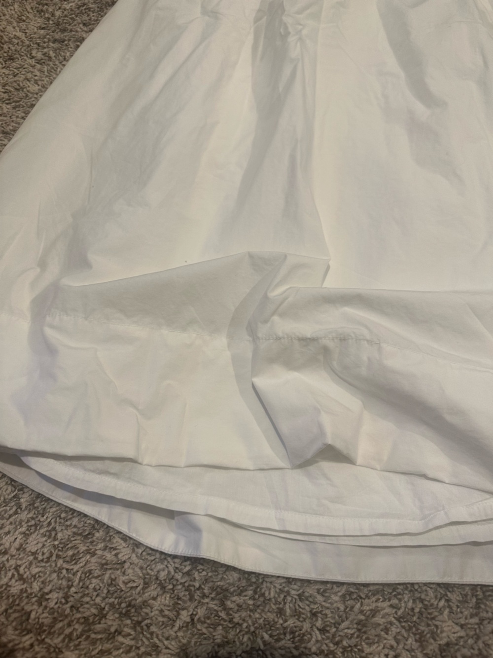 Quince 100% Organic Cotton White Poplin Maxi Skirt with Elastic Waist - Picture 6 of 6